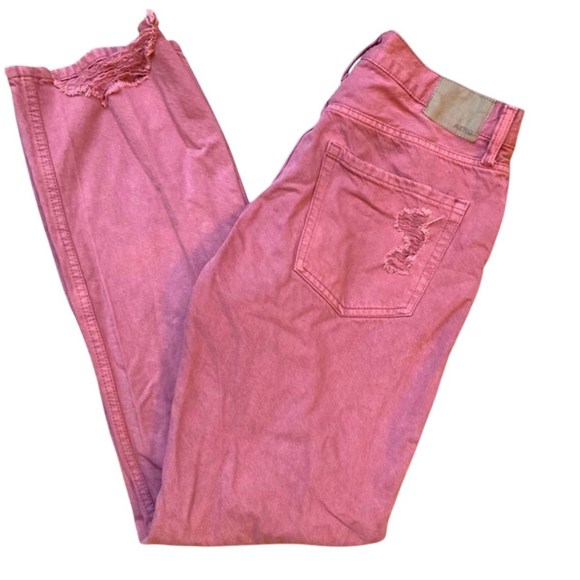 Women’s Aero 90's Baggy Ripped Jeans Coral Size 8 - Picture 4 of 8